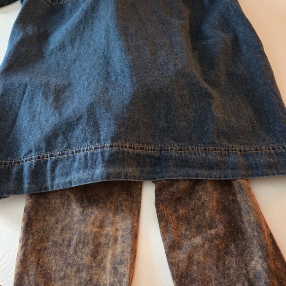 Summer Casual Blue Denim Mini Dress or Tunic Top - Picture 8 of 8